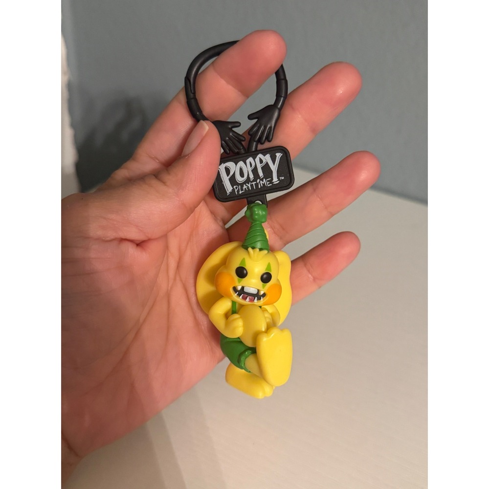 Poppy Playtime Bunzo Bunny Bag Clip Keychain Yellow Rabbit Horror Game Figure
